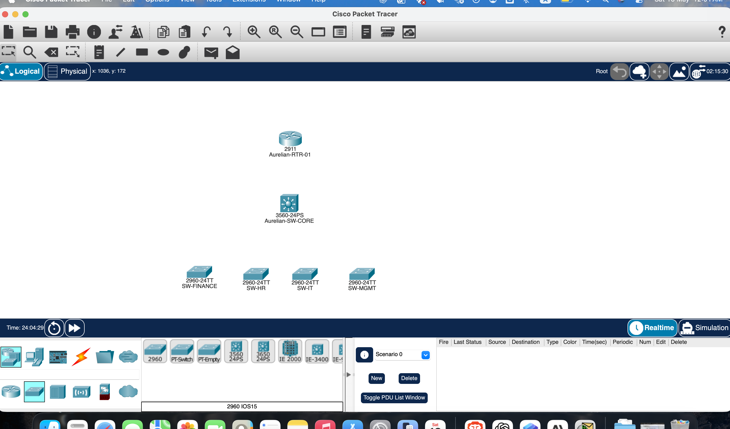 Packet Tracer topology build screenshot 02