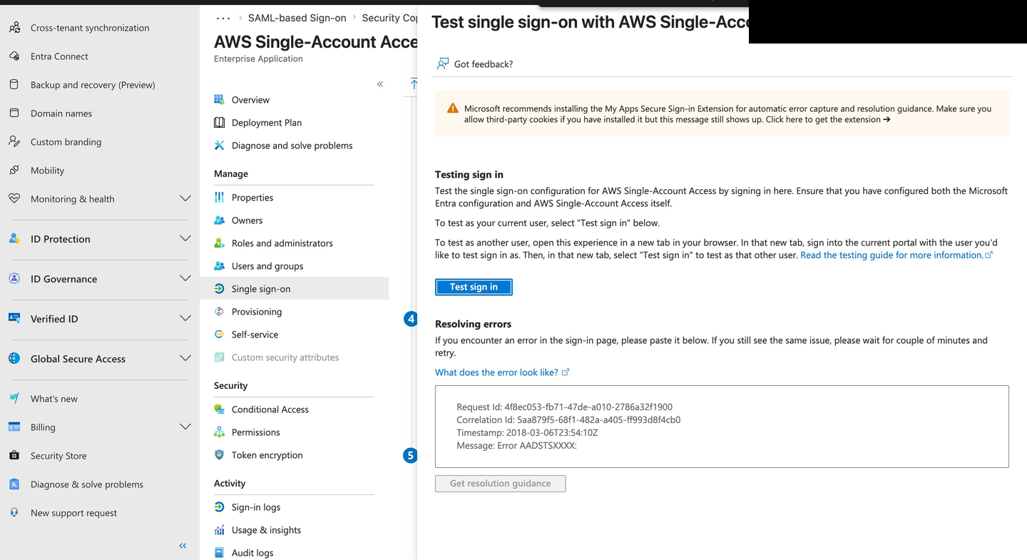 Step 19 · SSO test panel