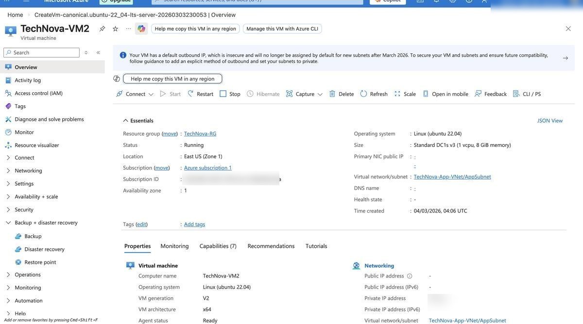 TechNova-VM2 — overview and configuration details
