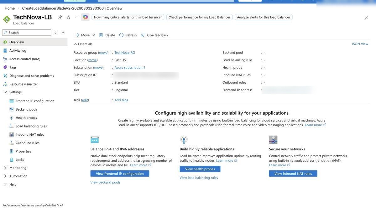 TechNova-LB — Load Balancer overview and configuration