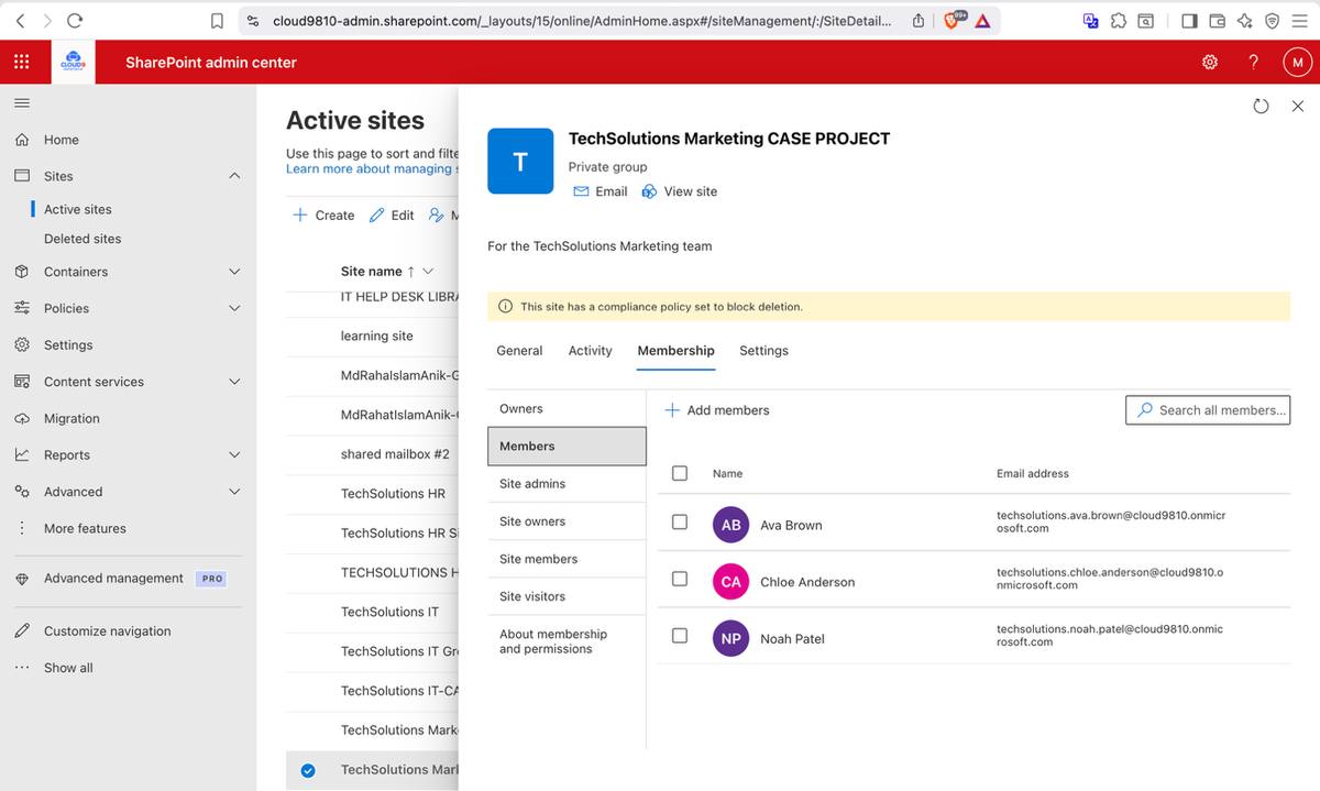 Encrypt All Internal Emails rule — enabled and confirmed active