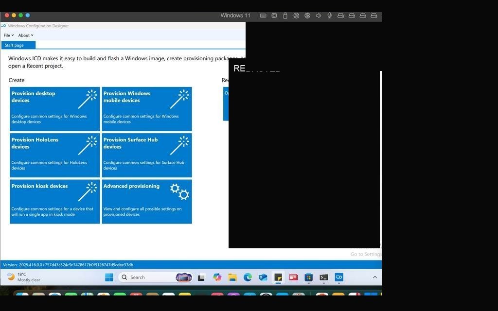 Applying the provisioning package to Windows 11 VM