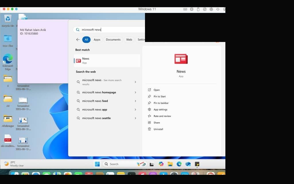 Microsoft News pinned to Start menu — confirmation