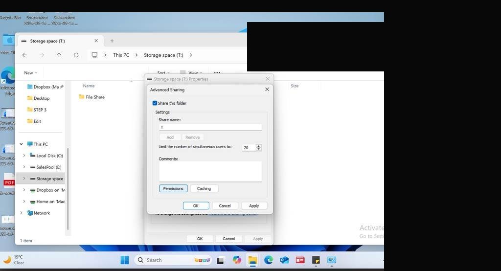 Permission summary — all users configured correctly