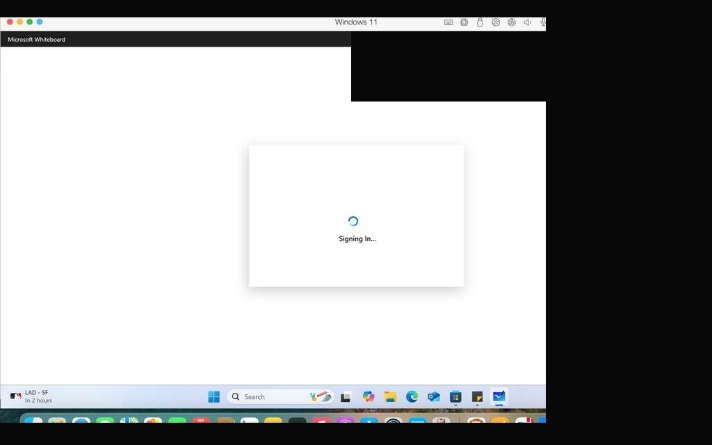 Whiteboard successfully installed — visible in Start menu