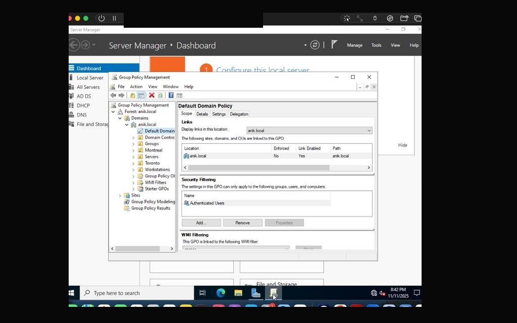 Completing built-in Administrator setup during first-time setup