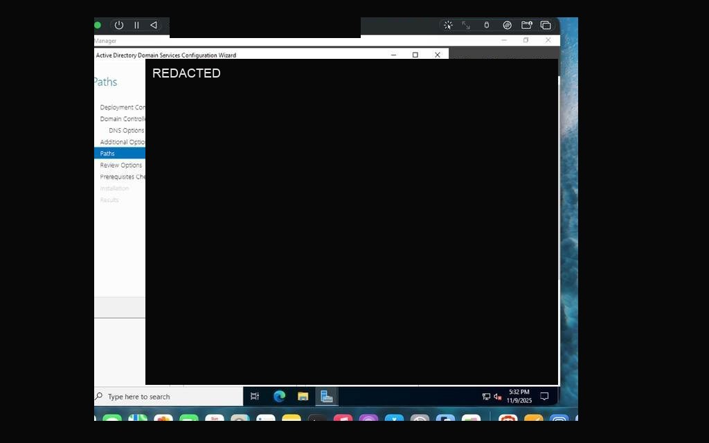 AD DS Default Paths — NTDS, SYSVOL confirmed