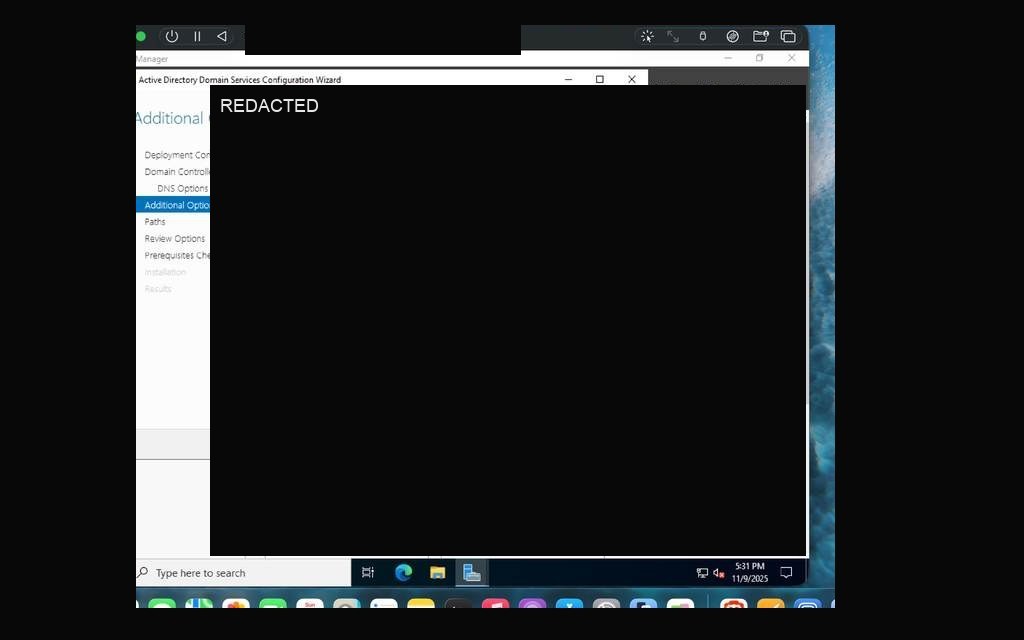 First domain-controller logon — promotion confirmed