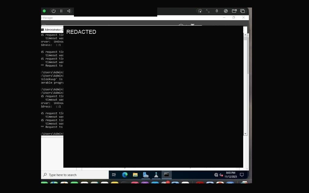 Static IPv4 address applied to the domain controller
