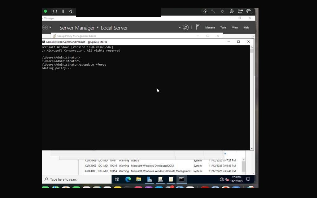 SRV02 first boot completing service initialization