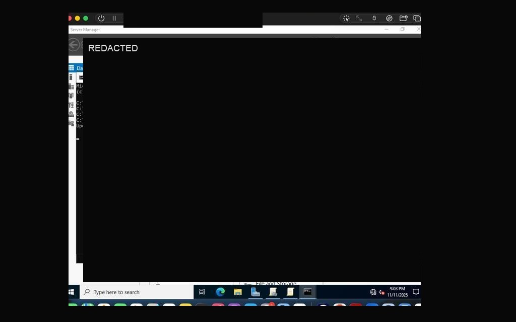 gpresult /r on workstation — Default Domain Policy and custom GPO applied